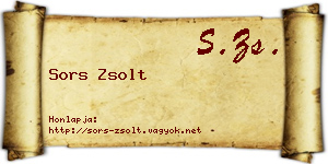 Sors Zsolt névjegykártya